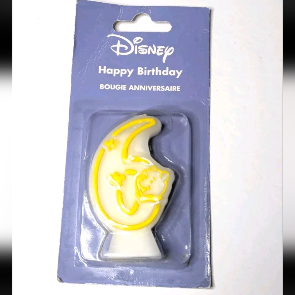 Vintage Walt Disney Happy Birthday Winnie The Pooh Birthday Cake Candle NEW!